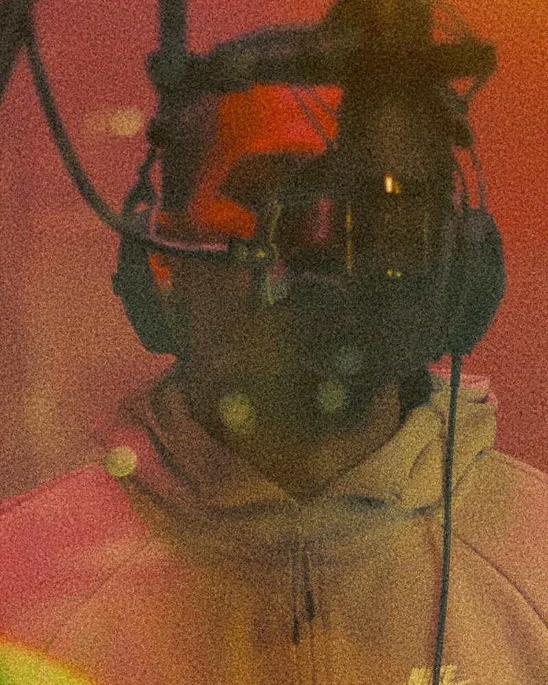 artist in the recording studio syncing creative work with business tools